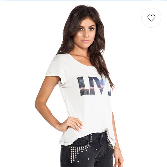 Current/Elliott  The Crew Neck in Dirty White Live - Picture 7 of 8